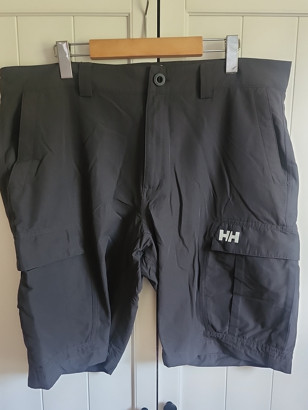 Helly Hansen Dark Gray Cargo Shorts with HH Flap Logo